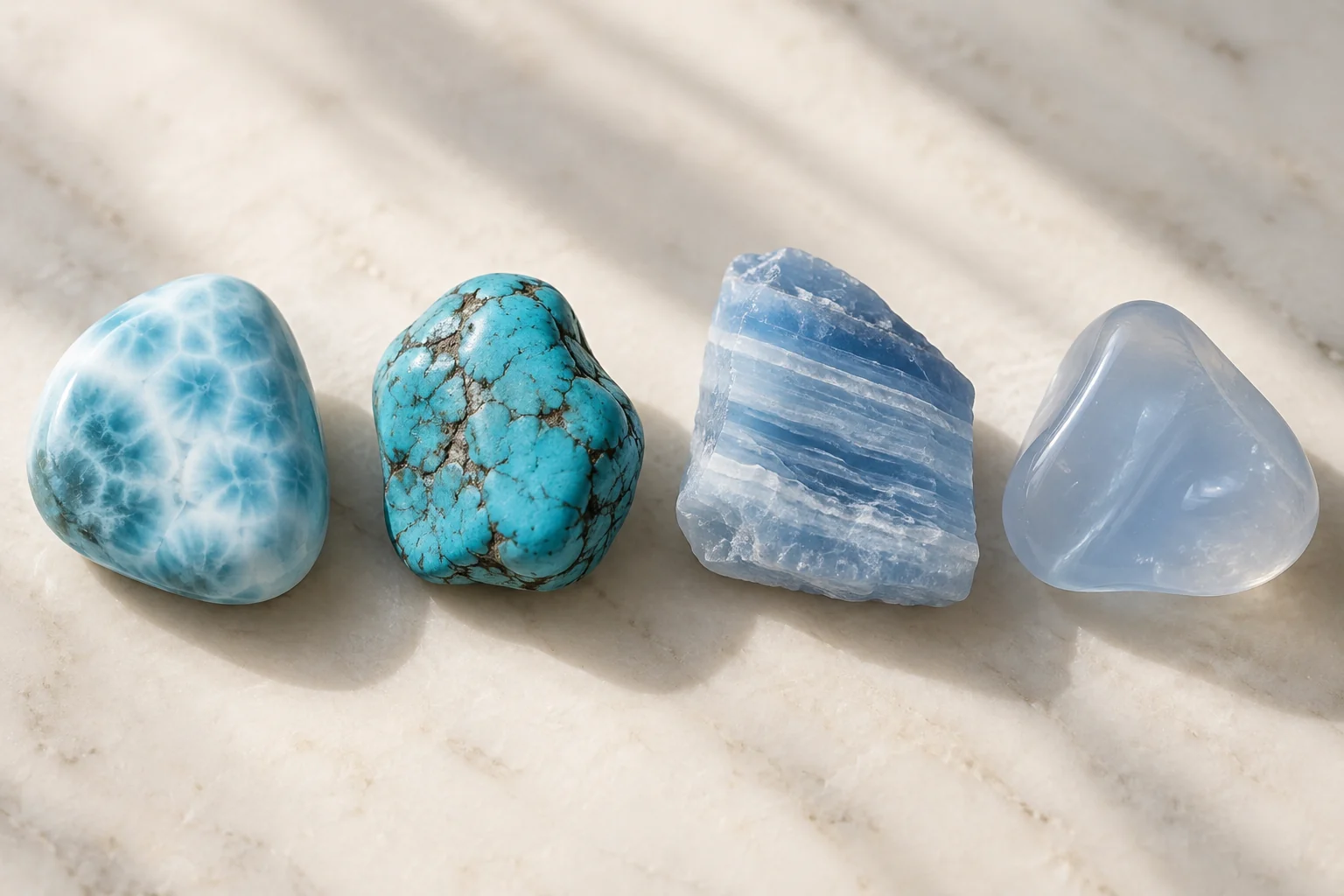 Larimar vs. Türkis, Aquamarin und andere blaue Steine